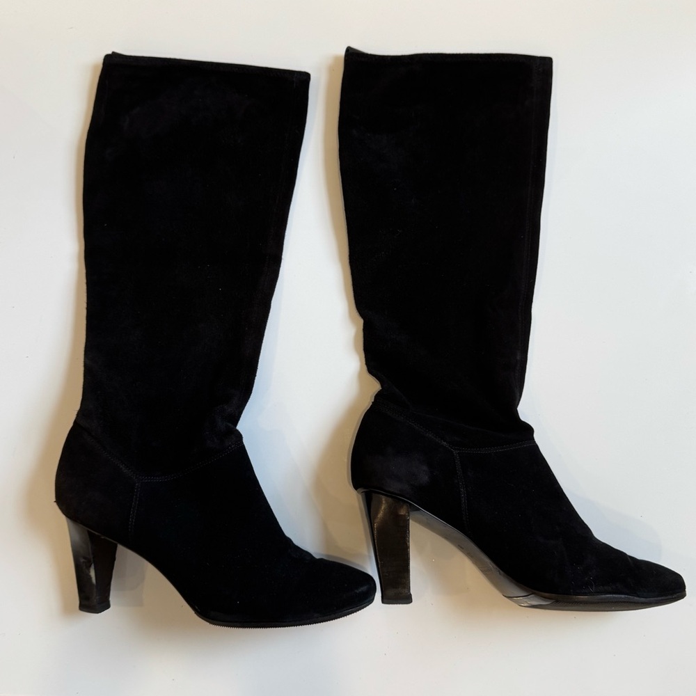 Coach Black Suede Mid-Calf Boots Womens 8.5